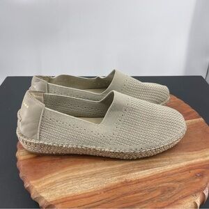 Cole Haan Cloudfeel Stitchlite Espadrille slip on shoes size 9.5 sesame beige